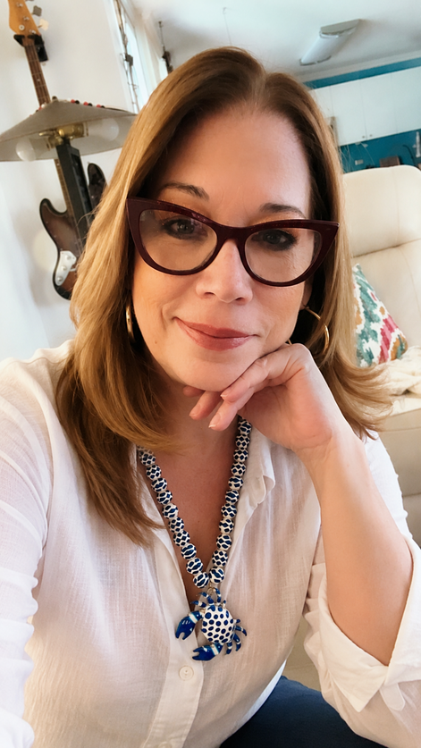 Blue Spots Crab Necklace