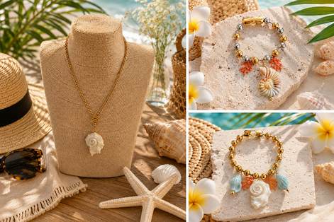 Coastal Shell Charm Choker