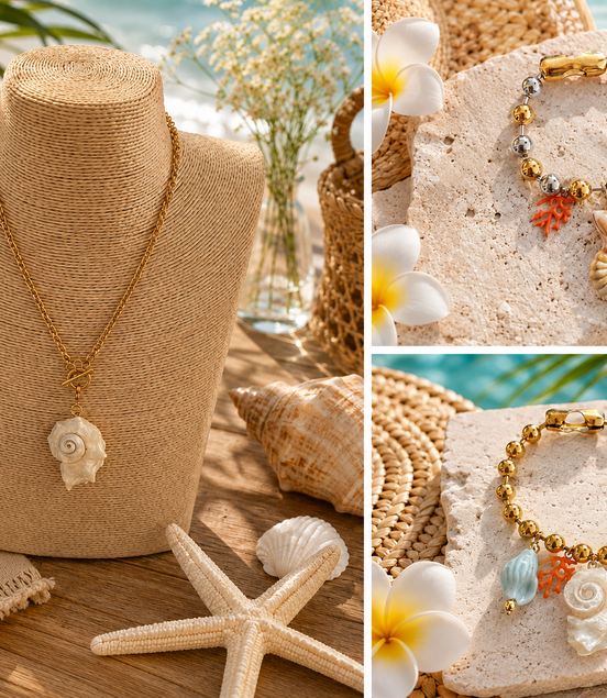 Coastal Shell Charm Choker