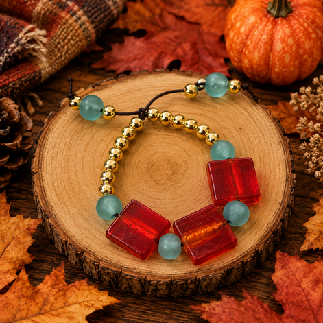 Caribbean Autumn Dark Orange Bracelet