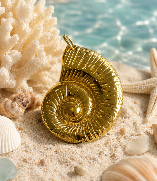 Golden Tide Shell Pendant - Georgie Rosario Jewelry and more...
