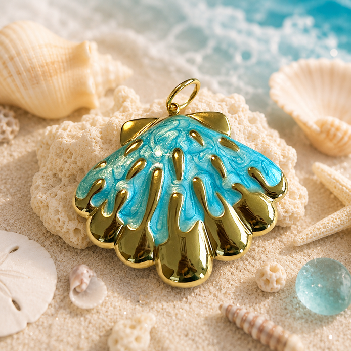 Ocean Glow Blue Pendant - Georgie Rosario Jewelry and more...