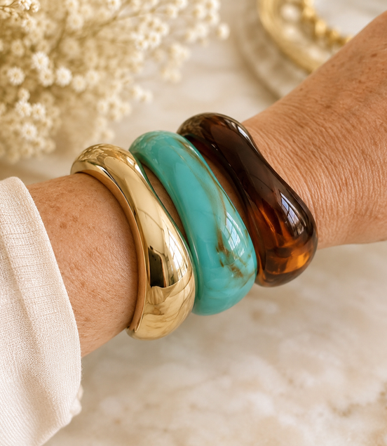 Coastal Luxe Cuff Bracelet Trio - Georgie Rosario Jewelry and more...