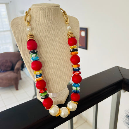 Red and Pearls
