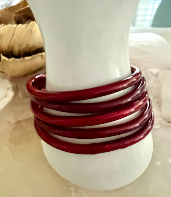 Dark Red Resin Bangles