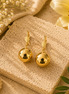Golden Sphere Drop Earrings ✨
