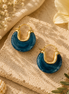 Marble dark blue earrings