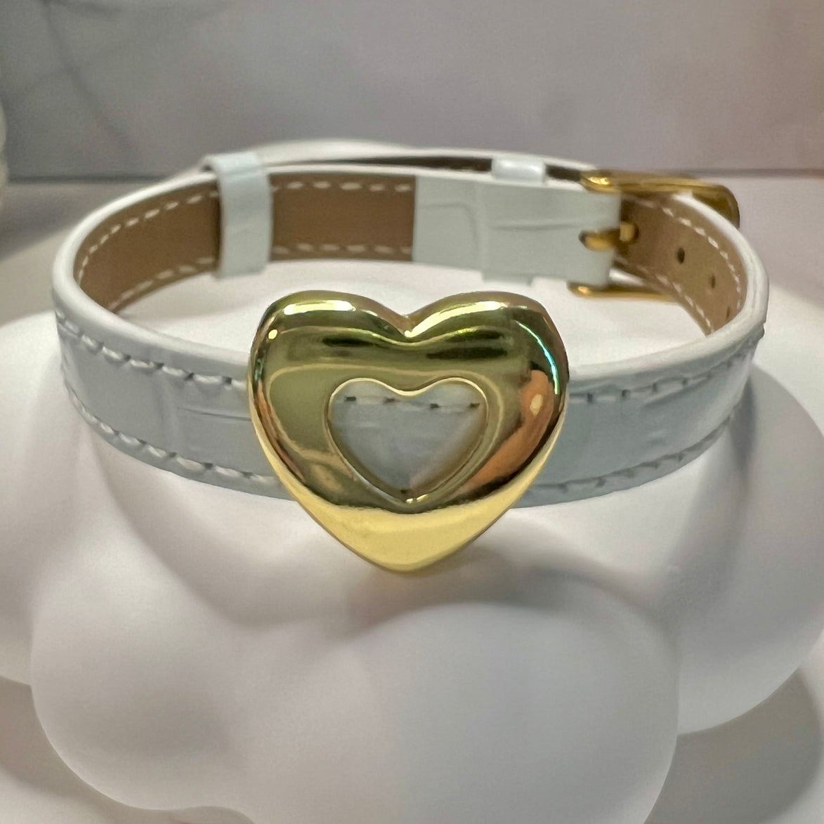 Alia White Heart Bracelet - Georgie Rosario Jewelry and more...