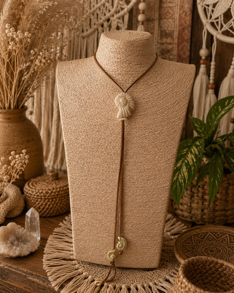 Coastal Nautilus Bolo Necklace