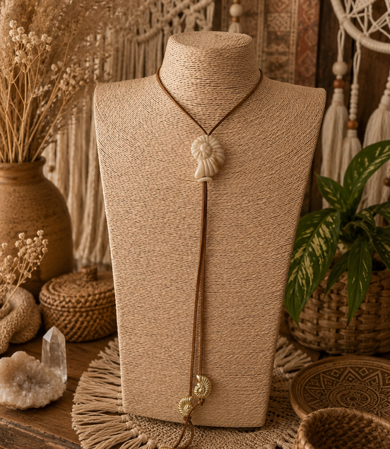 Coastal Nautilus Bolo Necklace - Georgie Rosario Jewelry and more...