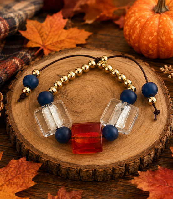 Caribbean Autumn Clear Bracelet - Georgie Rosario Jewelry and more...