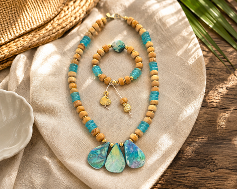 Golden Aqua Set - Georgie Rosario Jewelry and more...