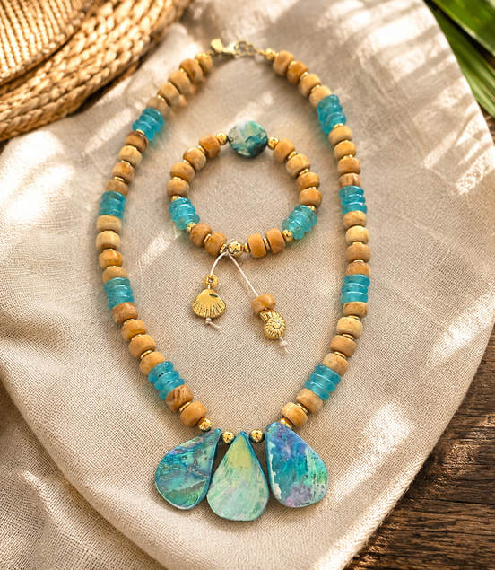 Golden Aqua Set - Georgie Rosario Jewelry and more...