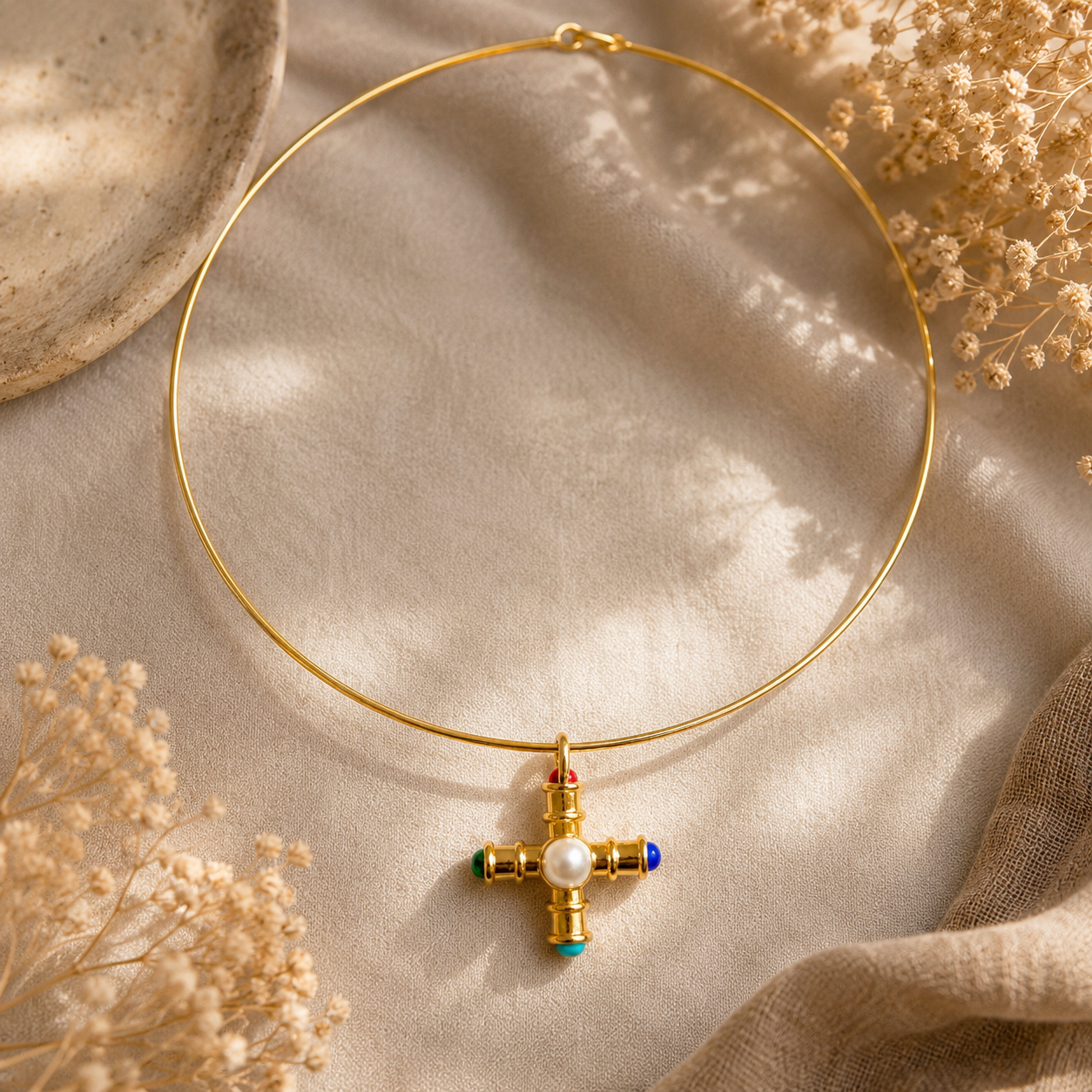 ✨ Eternal Faith Cross Choker