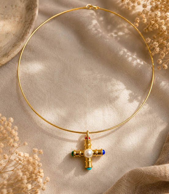 ✨ Eternal Faith Cross Choker - Georgie Rosario Jewelry and more...