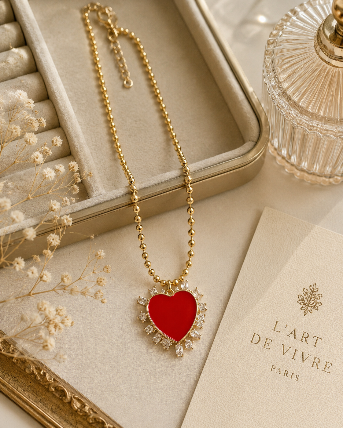Crimson Heart Radiance Necklace - Georgie Rosario Jewelry and more...