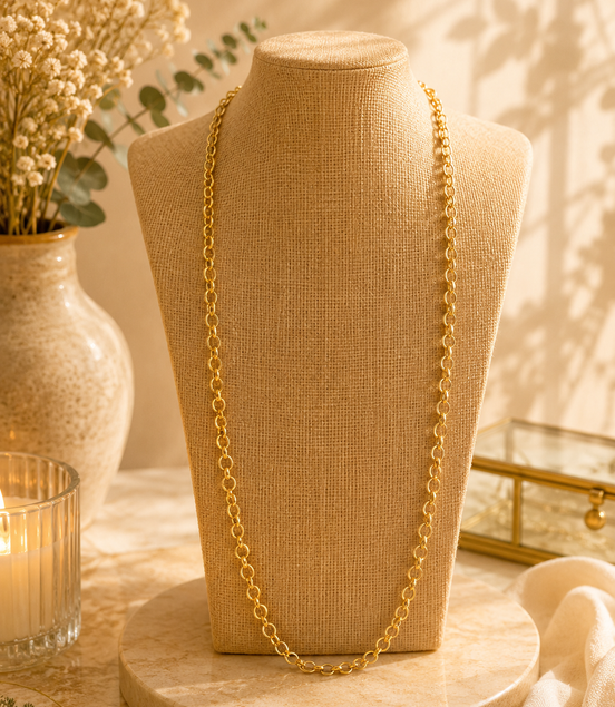 Gold Rolo Chain - Georgie Rosario Jewelry and more...