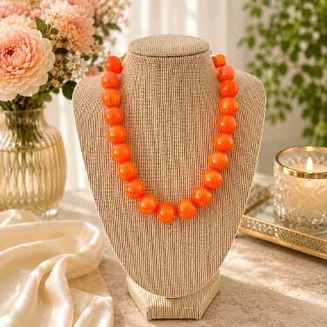 Orange Statement Necklace