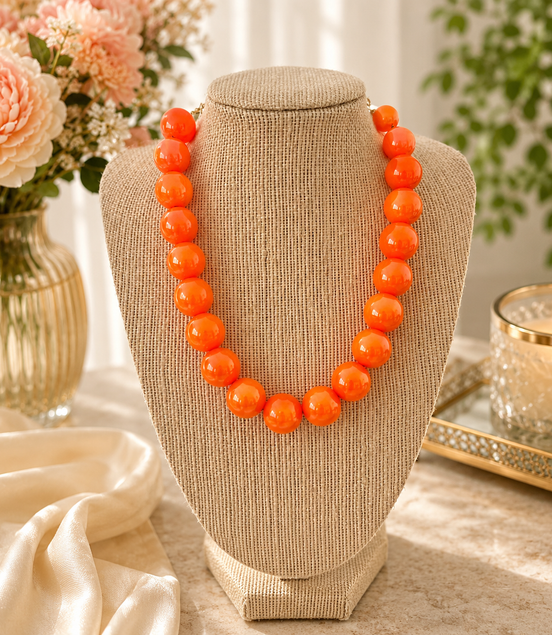 Orange Statement Necklace