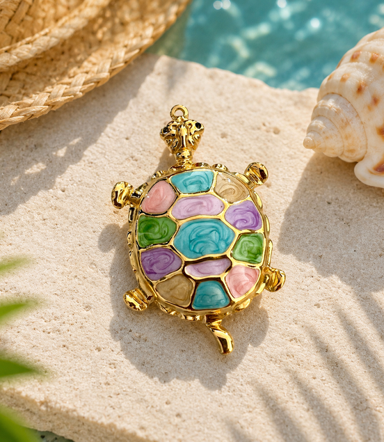 Ocean Escape Turtle Pendant - Georgie Rosario Jewelry and more...