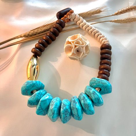 Turquoise in Fall Necklace