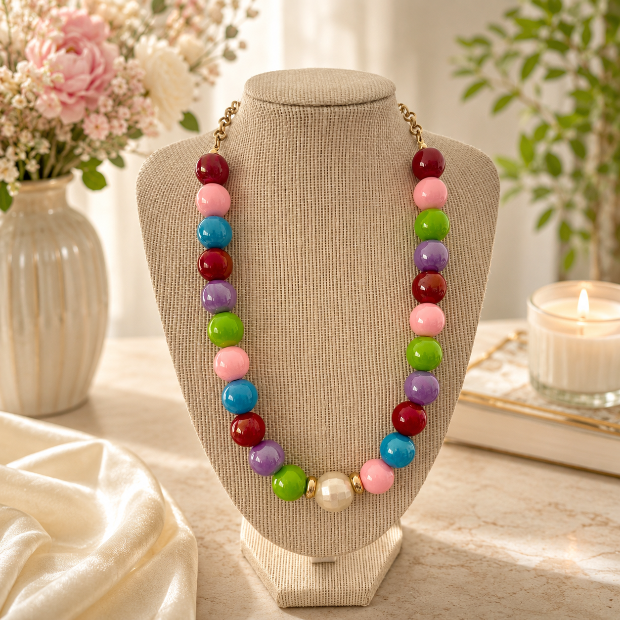 Multicolor Statement Necklace