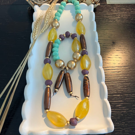 Ambar and Turquoise Set - Georgie Rosario Jewelry and more...