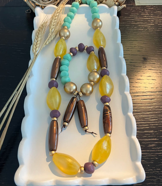 Ambar and Turquoise Set - Georgie Rosario Jewelry and more...
