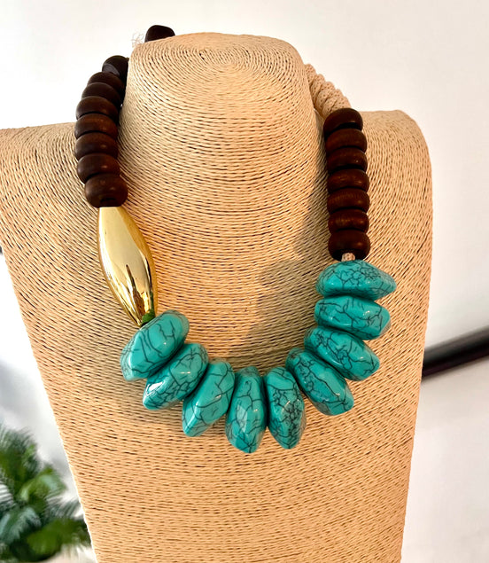 Turquoise in Fall Necklace