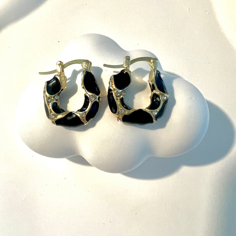 Small Black Hoops Earrings - Georgie Rosario Jewelry and more...