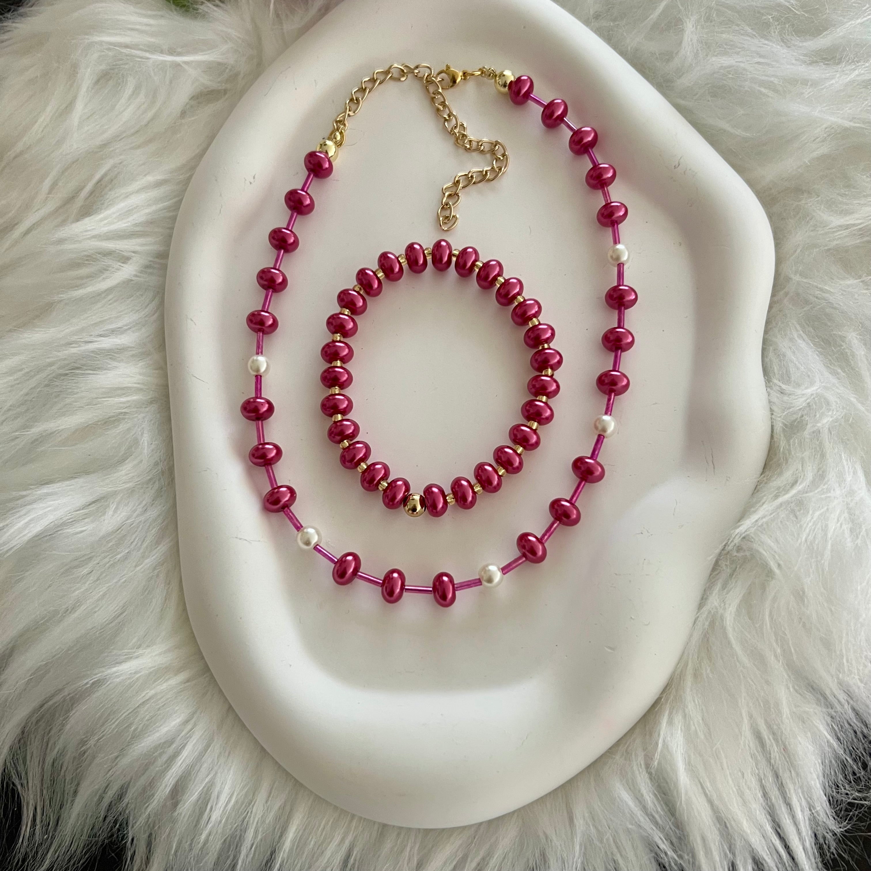 Fuschia Brigitte Set - Georgie Rosario Jewelry and more...
