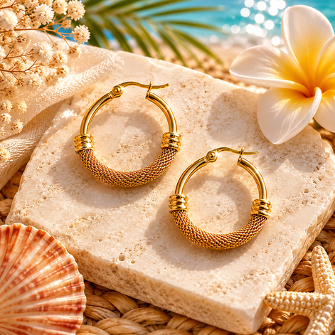 ✨ Golden Weave Hoop Earrings ✨