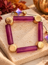 Burgundy & Gold Bracelet