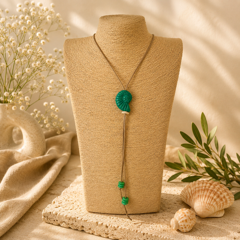 Coastal Turquoise Bolo Necklace