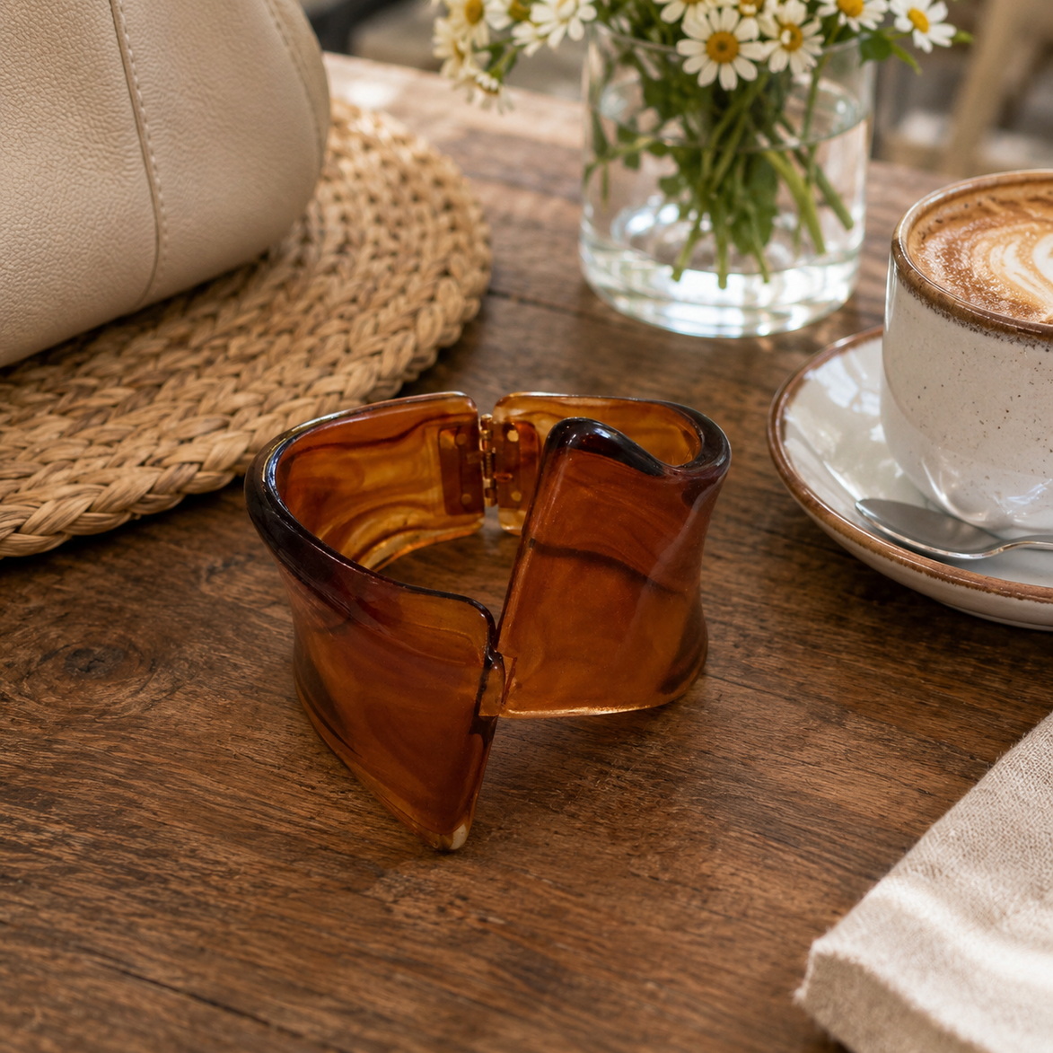 Amber Chunky Bangle - Georgie Rosario Jewelry and more...