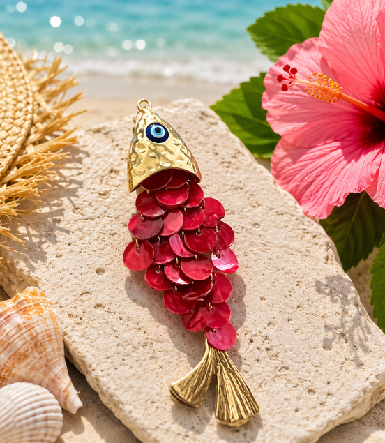 Red Fish choker - Georgie Rosario Jewelry and more...