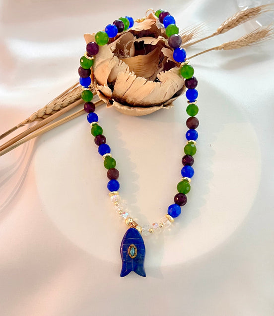 Blue Tones Fish Choker