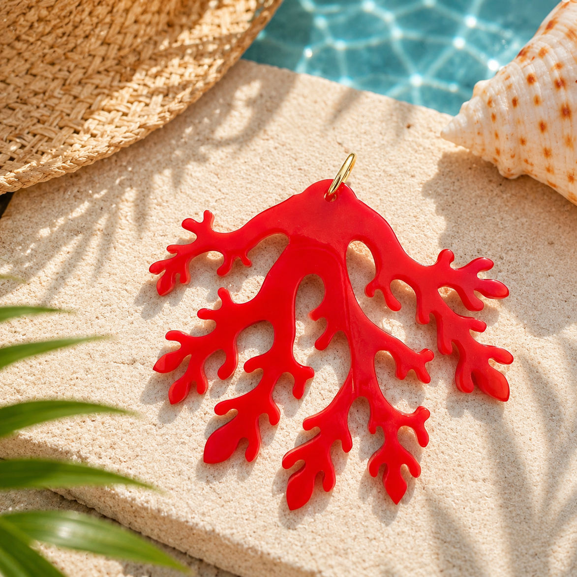 Red Coral Pendant - Georgie Rosario Jewelry and more...