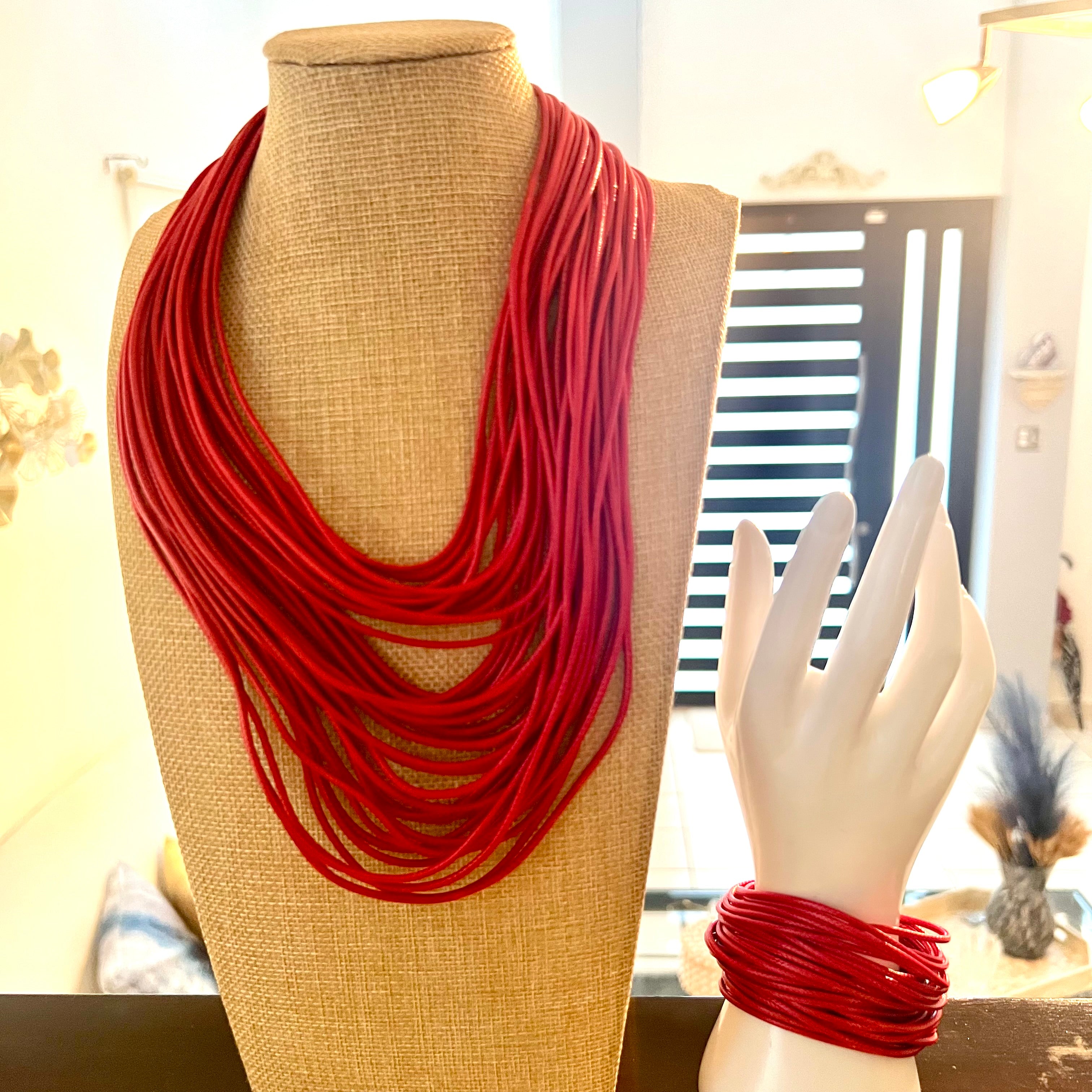 Red One Necklace Set - Georgie Rosario Jewelry and more...
