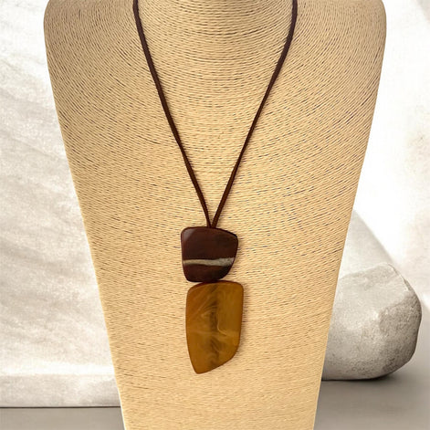 Casual brown Saturday necklace - Georgie Rosario Jewelry and more...
