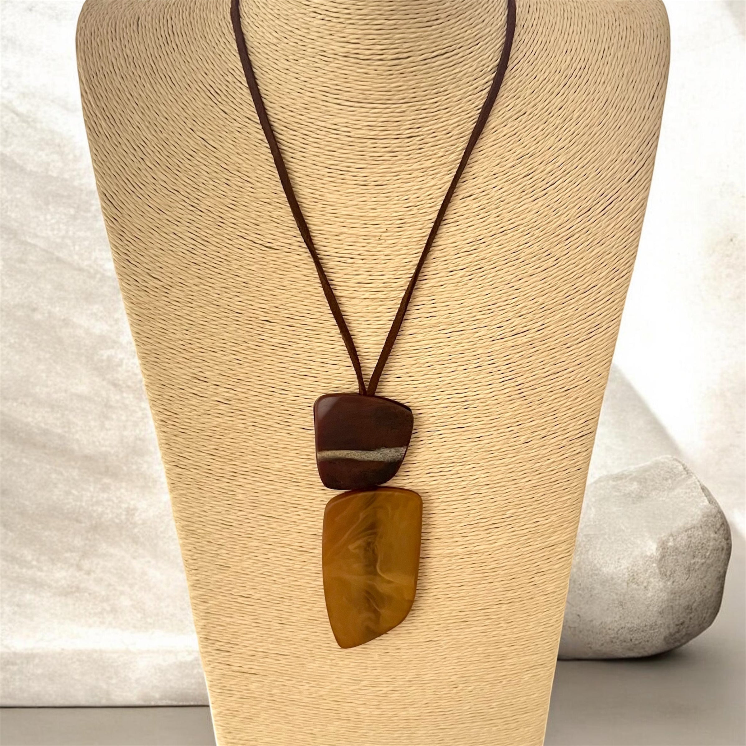 Casual brown Saturday necklace - Georgie Rosario Jewelry and more...