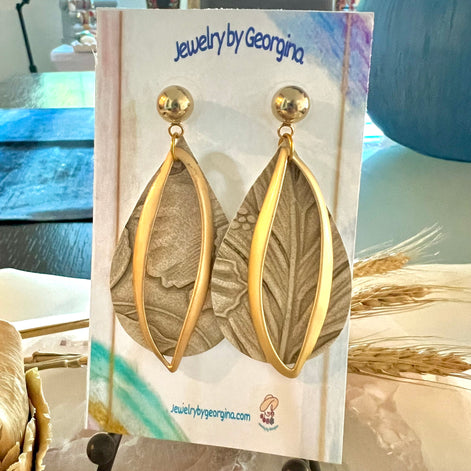 Claire Drop  Leather Earrings