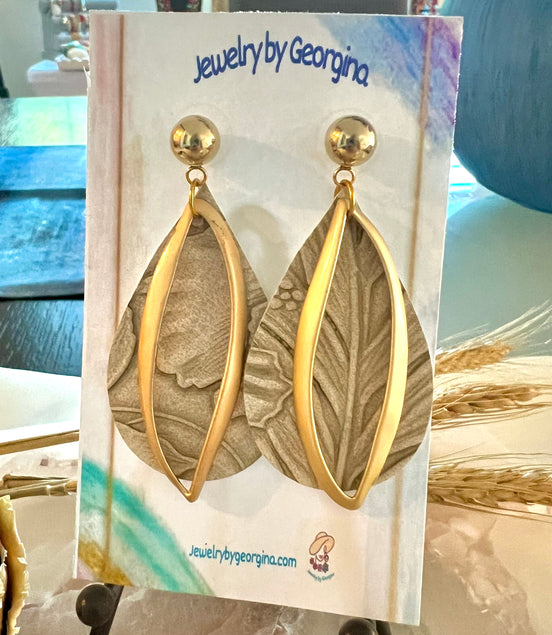 Claire Drop  Leather Earrings