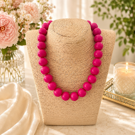 Fuschia Statement Necklace
