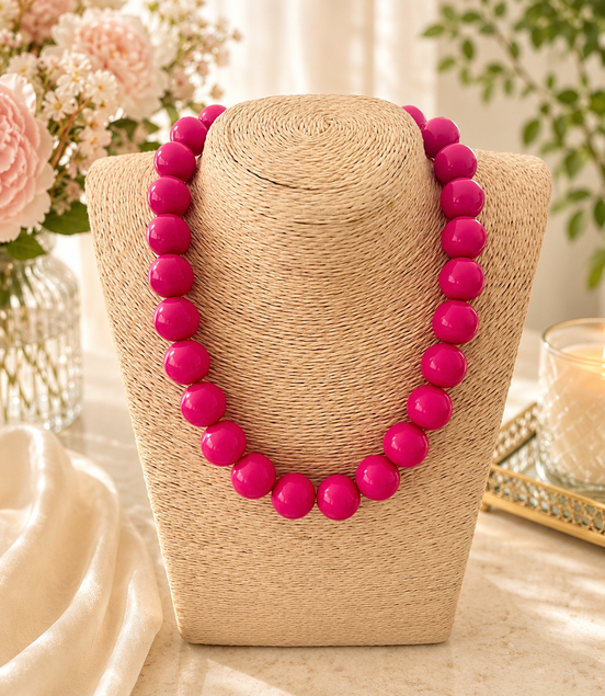 Fuschia Statement Necklace
