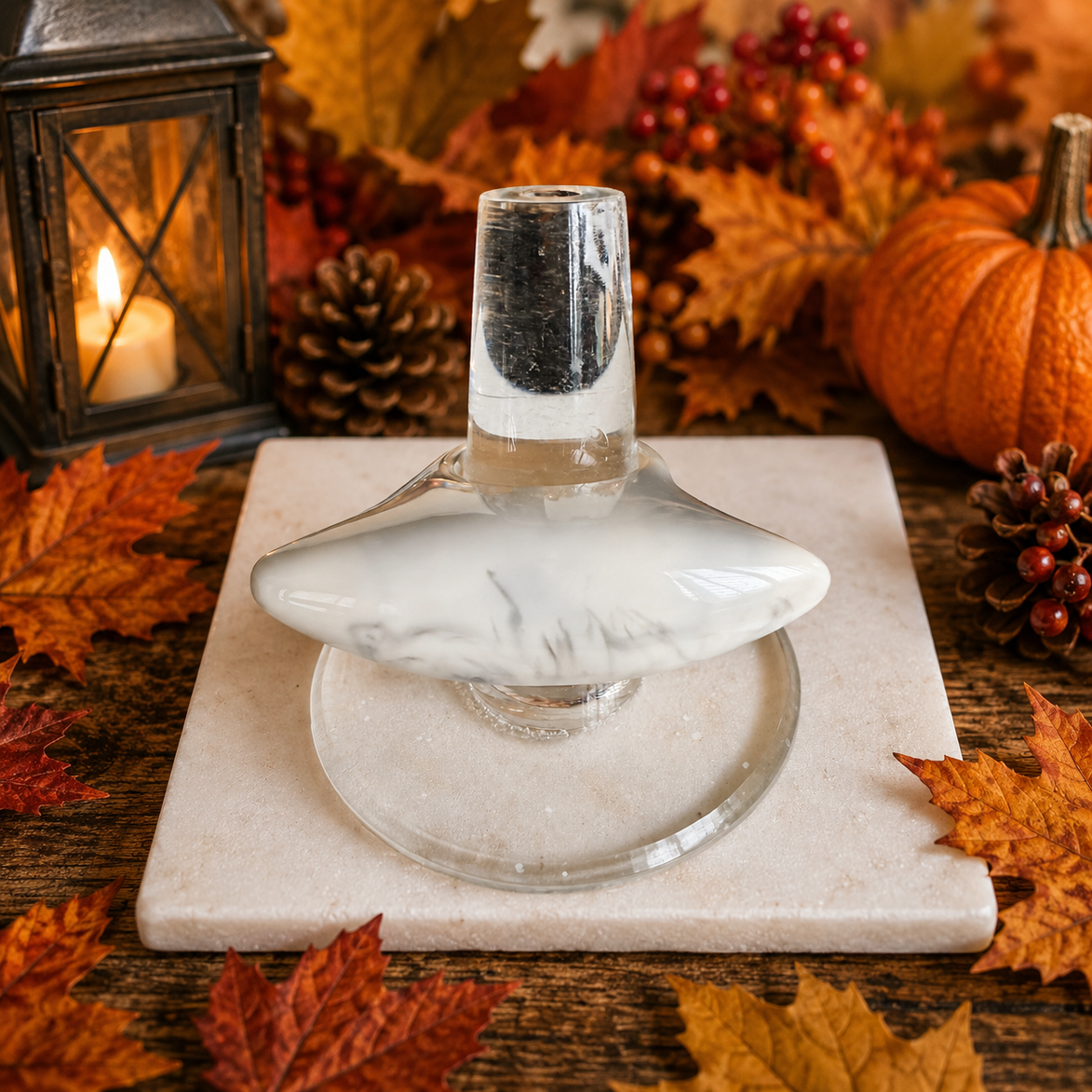 White Flame Statement Ring