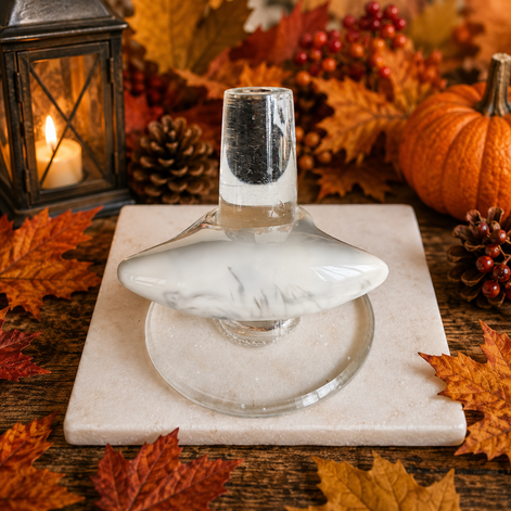 White Flame Statement Ring