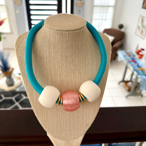 Modern Geo Lightweight Pink Choker - Georgie Rosario Jewelry and more...