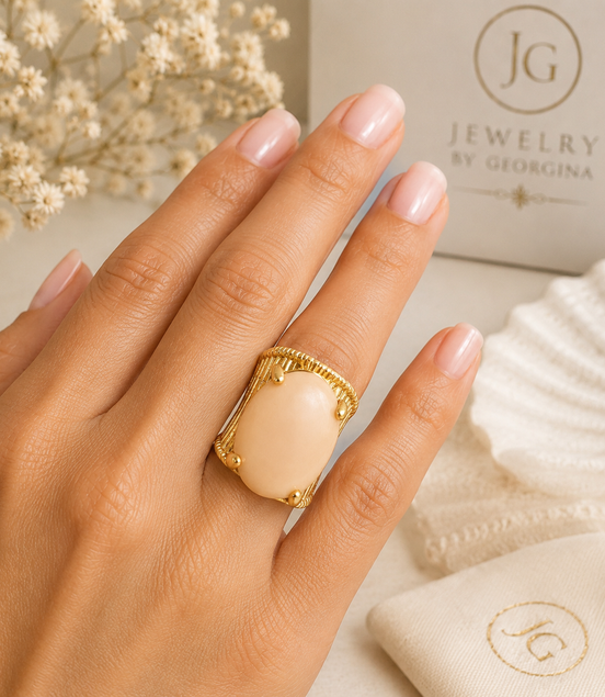 Eva Beige Ring - Georgie Rosario Jewelry and more...