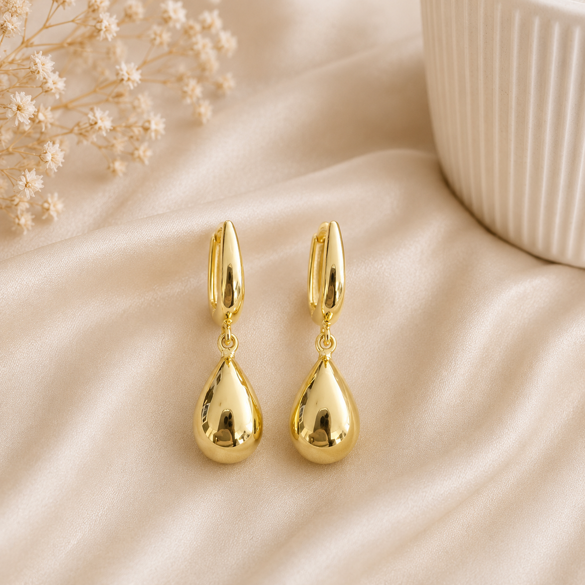 Gold drop earrings - Georgie Rosario Jewelry and more...